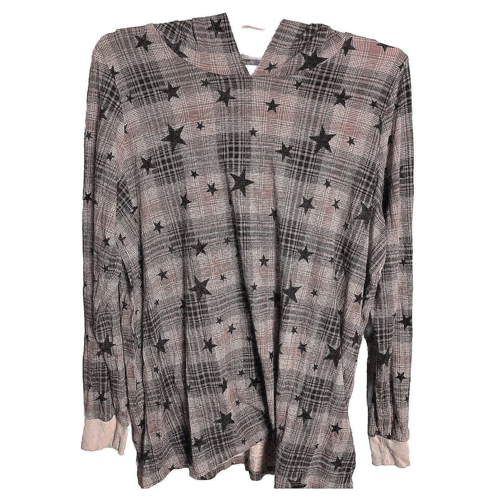 Torrid Plaid Star Long Sleeve Hoodie 1X